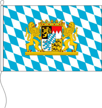 Fahne Bayern mit Wappen Gr. 60 x 90 cm - Army- Freizeit- Outdoor- Dam, 5,84  €